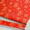 Grande celebração de Ano Novo presente presente presente caixa de presente papel de embrulho vermelho vivo embalagem de flor papel colorido decorativo feito à mão