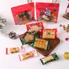 Nova Sacola Stand-Up para Biscoitos de Natal, Biscoito de Floco de Neve, Sacola Transparente com Fechamento Hermético, Sacola de Embalagem Selada para Lanches Assados