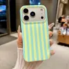 Capa de celular Domeiba com listras verticais para iPhone 17 Pro Max, adequada para Apple 16 Pro, anti-queda, proteção total de 15 bordas, IMD