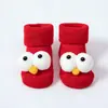Calcetines de Piso de Bebé de Ojos Grandes de Dibujos Animados Nuevos de Invierno, Calcetines para Niños Pequeños de 0 a 2 Años, Calcetines de Algodón Engrosados
