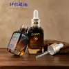 Botella de Vidrio Transparente con Gotero Base de Rejilla 30ml Aceite Esencial 10ml Cuadrada Portátil de Viaje Serum Cosmético Botella Vacía