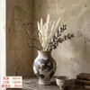 Jingdezhen Florero Nuevo Chino Cerámica Vintage Maceta Hidropónica Decoración Flor Seca Sala de Estar Adornos de Flores Maceta de Piso