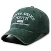 Nueva gorra de béisbol bordada lavada vintage transfronteriza para hombres y mujeres, gorra de visera para proteger del sol, sombrero de copa suave a la moda y versátil con efecto desgastado