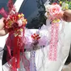 Decoração de flores para carro de casamento, suprimentos para casamento, espelho retrovisor de alta qualidade, fita, layout de maçaneta de porta de equipe adjunta