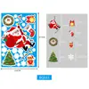Decoración Navideña Transfronteriza Copo de Nieve Adhesivos para Vidrio de Ventana Decoración para Fiesta de Navidad Regalo de Papá Noel Adhesivos Estáticos