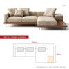 Shuai Ji Feng Villa Combinación de Sofá de Madera Maciza Estilo Antiguo Japonés Casa de Huéspedes Diseño de Tela Tecnológica Sofá de Piso