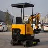 Exportación transfronteriza de excavadoras pequeñas de 1.5 toneladas para renovación de patios y excavación de zanjas en tierras de cultivo, excavadora de orugas multifuncional