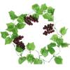 Videira de fruta folha de uva folha verde planta de plástico tubo de água flor falsa videira teto suspenso decoração de hotel
