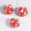 Cor de argila macia simulação de frutas contas furo reto contas soltas contas caneta usável diy corrente de celular chaveiro corrente de bolsa acessórios