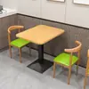 Mesa para Catering Comercial Loja de Chá com Leite Hambúrguer Conjunto de Mesa e Cadeira Restaurante de Fast Food Negociação Aluguel Pequeno Apartamento Mesa de Jantar
