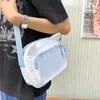 Bolsa Ita de Lona Estilo Japonês Outono 2026 Grande Capacidade Ombro Único Transversal Bolsa com Insígnias Bidimensionais Bolsa de Mão para Comute de Estudante