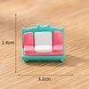 Micro Paisagem Criativa Móveis Enfeites Sofá Cama TV Geladeira Resina Artesanato DIY Casa de Boneca Enfeites de Mesa