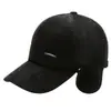 Nuevo sombrero casual para hombre, gorra de béisbol de pana estilo coreano con protección para las orejas, pana de algodón engrosada, tamaño ajustable