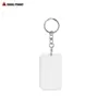 Venta Caliente Transfronteriza Lámina de Aluminio Transferencia de Calor Llavero Metálico de Aluminio en Blanco Llavero de Aluminio para Sublimación Doble Cara DIY