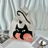 Bolso Tote Nuevo de Moda con Lindo Diseño de Animal, Bolso de Mano Versátil para Mujer, Estilo Coreano y Japonés, Bolso de Punto para Exteriores para Damas