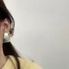 Pendientes de Aro Ancho Redondos Super Elegantes de Metal Estilo Europeo y Americano Cepillado para Mujer con Textura Geométrica y Acabado Mate, Pendientes de Aro Grandes de Moda
