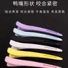 Pinzas para el cabello sin costuras para peluquería, pinzas de punta larga para estilistas, pinzas de pico de pato, pinzas de sección, posicionamiento y peinado para secciones de permanente y tinte en salones de belleza