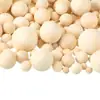 En stock directo loto sólido bola redonda hecho a mano accesorios DIY color madera original cuentas de madera no porosas cuentas redondas pintadas creativas