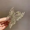 Pasador de Perlas para Mujer Clip de Lazo Estilo Coreano Pinza de Tiburón para la Parte Trasera de la Cabeza Accesorios Metálicos Grandes y Simples para el Cabello