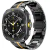 Para Samsung Watch7 Ultra Pulseira de Titânio Fivela Borboleta Homem de Ferro Pulseira de Aço Inoxidável Metal 47mm