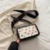 Bolsa Cruzada de Hombro Ancho para Mujer, Estilo Nuevo 2025, Estampado Sencillo Casual Coreano, Fresca, Literaria, Moda