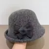 Chapéu de Pescador Pelúcia de Pelo de Coelho para Mulheres, Estilo Coreano Versátil de Outono e Inverno Chapéu de Alta Qualidade, Chapéu de Balde para Circunferência Craniana Grande, Chapéu de Balde de Inverno