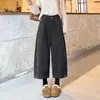 Tiro real algodón puro pana retro ropa de trabajo pantalones cropped 2026 Otoño Invierno nuevo estilo para mujer holgados estilo coreano pantalones casuales adelgazantes