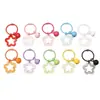 Llavero Anillo con Abalorio Estrella Acrílico Transparente de Colores Lindo Timbre Colgante DIY para Mochila