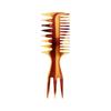 Peine Pompadour para Hombres para Peinar, Peine Texturizado Esponjoso para Raya 3/7, Peine Multiusos de Dientes Anchos y Finos, Peine de Color Ámbar