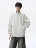 Chaqueta Deportiva Estilo Americano con Costuras de Contraste Abrigo para Hombre Otoño Nuevo Diseño Holgado Sentido de la Moda Casual Tendencia Sudadera con Cuello Alto