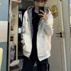 Jaqueta Masculina com Capuz, Zíper, Bordado Pesado, Marca Tendência Americana High Street, Moda 2026 para Outono e Inverno