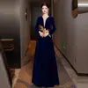 Vestido de Performance para Coro Feminino, Novo Vestido Longo para Apresentadora, Estudante, Adulto, Recitação de Poesia, Banquete, Elegante Vestido de Noite