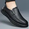 Zapatos Casuales de Piel de Vacuno de Primera Calidad para Hombre, Primavera/Otoño 2026, Hechos a Mano, Suela Suave, Mocasines sin Cordones