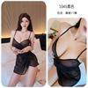 Noite Longa Lingerie Sexy Tamanho Grande Apaixonada Quente Lace-Up Fenda Casual Sexy Camisola Feminina Conjunto 1045