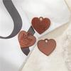 Accesorios de joyería para bricolaje, materiales hechos a mano, pintura de aleación, color caramelo, doble cara, amor, tarjeta con letra inglesa, corazón