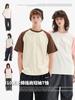 Nuevo Verano para Hombre 210g Algodón Trapo Hombro Cuello Redondo Manga Corta Simple Transpirable Cómodo Moda Todo-Combinable Casual