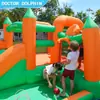 Castelo inflável infantil para ambientes internos Doctor Dolphin, pula-pula inflável, escorrega e escorregador infantil