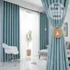 Tela de Cortina Lista para Usar Jw Engrosada Simple Moderna Completamente Opaca para Sala de Estar y Dormitorio, Lujo Ligero, Novedad 2022
