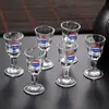 Vaso de cristal para Moutai, vaso de chupito de 10 ml, juego de decantador de licores, juego de siete piezas, diseño Feitian
