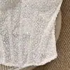 Elegante Top Tubo Branco Tridimensional de Socialite, Camada Base Chic Slim-Fit Estilo Coreano para Roupas de Exterior