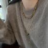 Collar de Cadena Larga para Suéter Maillard de Alta Gama con Colgante de Piedra Ojo de Tigre Lujo Accesible Nicho Collar Retro Otoño e Invierno 2024