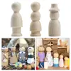 Manualidades de Madera Adornos Figuras de Madera Muñecas de Madera Pintadas Creativas para Niños Madera Natural Color Figuras Pequeñas de Madera Al por Mayor