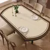 Porta-copos Oval Retrô Impermeável e à Prova de Óleo Sem Lavagem Luxo Leve Toalha de Mesa de Alta Qualidade Estilo Meio do Século Porta-copos Oval