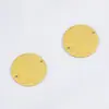 Folha de Cobre Redonda com Textura Escovada de Furo Duplo Acessórios de Pingente Personalizado para Colar Materiais de Decoração para Roupas Joias Artesanais DIY