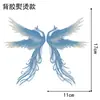 Adesivos de Tecido Bordados Fênix Estilo Chinês Dinastia Han Leque Dragão e Fênix Patch DIY Adesivos Decorativos Adorno de Casamento Grampo de Cabelo Adesivos de Tecido