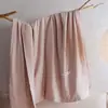 Colcha de verano de algodón y lino natural, colcha suave de lino color liso con soja para aire acondicionado, juego de cuatro piezas de colcha de verano Clase A, lavable a máquina