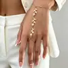 Joyería de Mano Transfronteriza de Nuevo Estilo Europeo y Americano, Pulsera Versátil Ajustable en Forma de Corazón para Mujer de Comercio Exterior Versátil, Joyería Dopamina