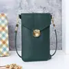 Bolso cruzado para teléfono con hebilla de candado de moda para mujer, Cartera con pantalla táctil para teléfono, Cartera versátil para estudiante, Clip para dinero pequeño con hebilla de candado portátil