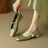 Nuevos zapatos de mujer estilo chino para otoño de 2026, estilo casual y suave para la noche, adecuados para combinar con faldas, zapatos de tacón grueso estilo francés para mujer