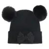 Gorro de bebé para niños, gorro de punto para recién nacidos, gorro de lana para bebés de otoño e invierno, gorro de invierno cálido y lindo para niñas